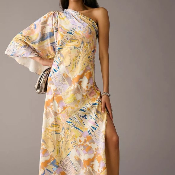 Anthropologie Dresses & Skirts - Anthropologie Mandira Wirk One-Shoulder Printed Dress